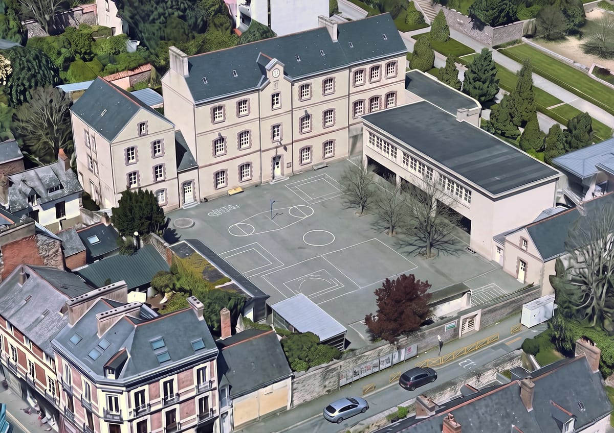 Photo aérienne de l'école Duchesse Anne